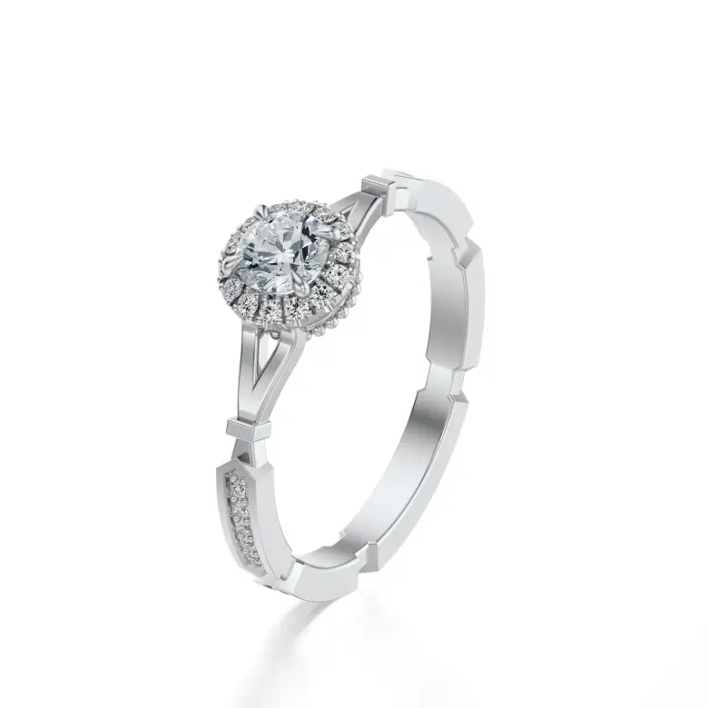 Pierścionek białe złoto z diamentami AJPZ_135